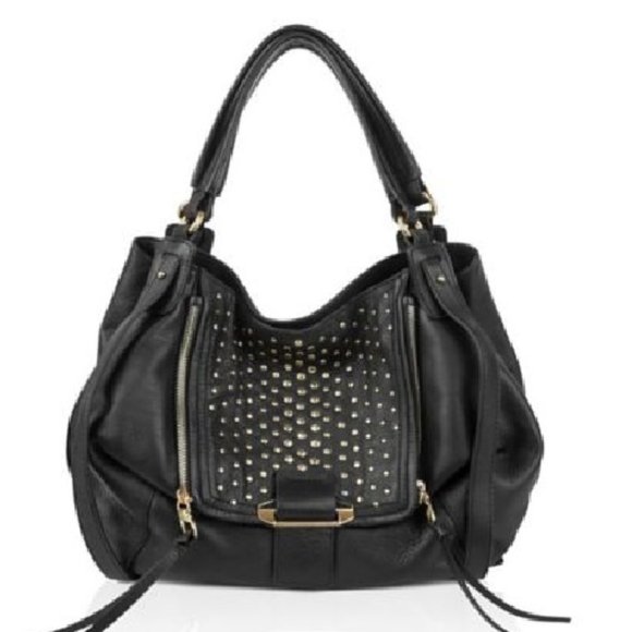 Kooba Handbags - BLOWOUT Kooba NWT LG Jonnie Blk Gold Studs Hobo